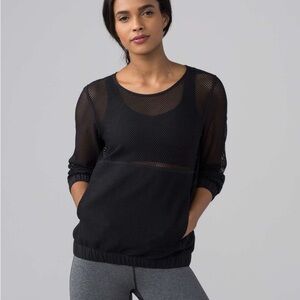 Lululemon Mesh On Mesh Pop Over Black